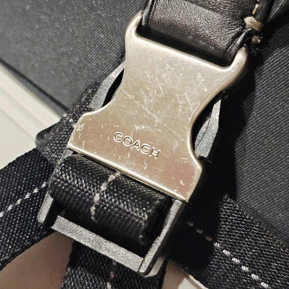 Coach Varick Nylon & Leather Backpack Sling Crossbody Black #F70692 - Picture 5 of 9